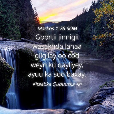 Picture 04 - Markos 1:26 SOM - Goortii jinnigii wasakhda lahaa gilgilay oo cod - Bible Verse Picture