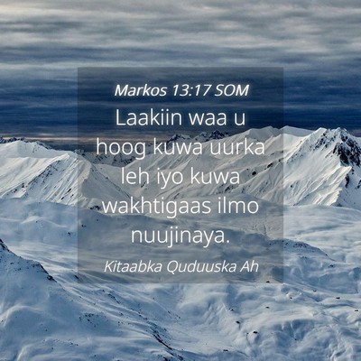 Picture 04 - Markos 13:17 SOM - Laakiin waa u hoog kuwa uurka leh iyo kuwa - Bible Verse Picture