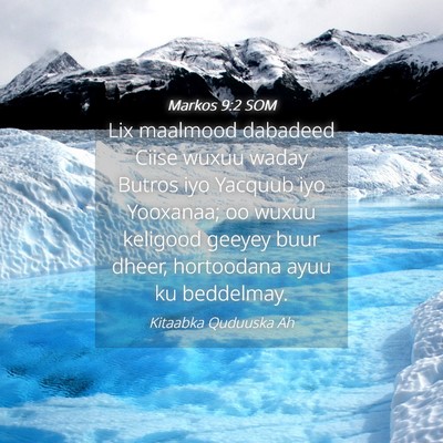 Picture 04 - Markos 9:2 SOM - Lix maalmood dabadeed Ciise wuxuu waday Butros - Bible Verse Picture