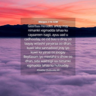 Picture 04 - Matayos 2:16 SOM - Goortuu Herodos arkay inay nimankii xigmadda - Bible Verse Picture