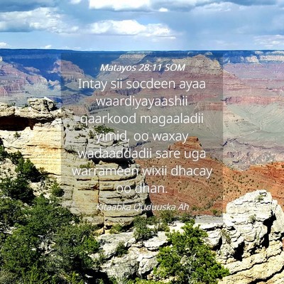 Picture 04 - Matayos 28:11 SOM - Intay sii socdeen ayaa waardiyayaashii qaarkood - Bible Verse Picture