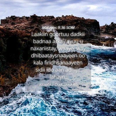 Picture 04 - Matayos 9:36 SOM - Laakiin goortuu dadkii badnaa arkay ayuu u - Bible Verse Picture