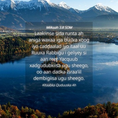 Picture 04 - Miikaah 3:8 SOM - Laakiinse sida runta ah aniga waxaa iga buuxa - Bible Verse Picture