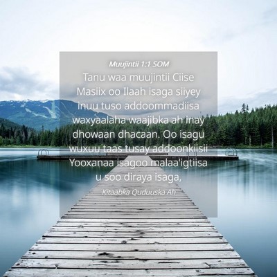 Picture 04 - Muujintii 1:1 SOM - Tanu waa muujintii Ciise Masiix oo Ilaah isaga - Bible Verse Picture