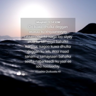 Picture 04 - Muujintii 13:14 SOM - Oo kuwa dhulka deggan wuxuu ku khiyaaneeyey - Bible Verse Picture