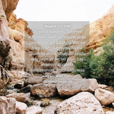 Picture 04 - Muujintii 15:3 SOM - Oo iyana waxay ku gabyeen addoonkii Ilaah oo - Bible Verse Picture