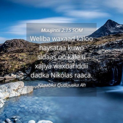 Picture 04 - Muujintii 2:15 SOM - Weliba waxaad kaloo haysataa kuwo sidaas oo kale - Bible Verse Picture