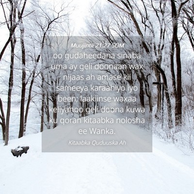 Picture 04 - Muujintii 21:27 SOM - oo gudaheedana sinaba uma ay geli doonaan wax - Bible Verse Picture