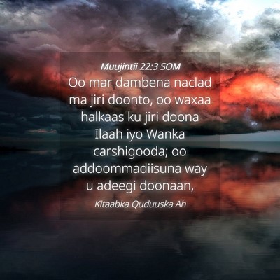 Picture 04 - Muujintii 22:3 SOM - Oo mar dambena naclad ma jiri doonto, oo waxaa - Bible Verse Picture