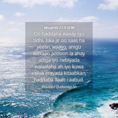 Picture 04 - Muujintii 22:9 SOM - Oo haddana waxay igu tidhi, Iska jir oo saas ha - Bible Verse Picture