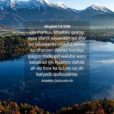 Picture 04 - Muujintii 5:8 SOM - Oo markuu kitaabkii qaatay ayaa afartii xayawaan - Bible Verse Picture