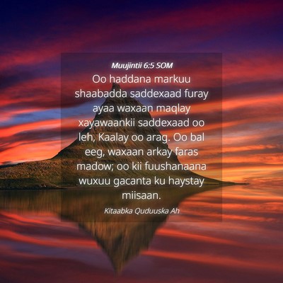 Picture 04 - Muujintii 6:5 SOM - Oo haddana markuu shaabadda saddexaad furay ayaa - Bible Verse Picture