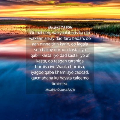 Picture 04 - Muujintii 7:9 SOM - Oo bal eeg, waxyaalahaas ka dib waxaan arkay dad - Bible Verse Picture