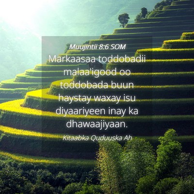 Picture 04 - Muujintii 8:6 SOM - Markaasaa toddobadii malaa'igood oo toddobada - Bible Verse Picture