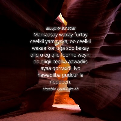 Picture 04 - Muujintii 9:2 SOM - Markaasay waxay furtay ceelkii yamayska, oo - Bible Verse Picture