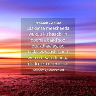 Picture 04 - Naxuum 1:8 SOM - Laakiinse meesheeda wuxuu ku baabbi'in doonaa - Bible Verse Picture