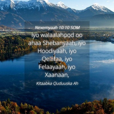Picture 04 - Nexemyaah 10:10 SOM - iyo walaalahood oo ahaa Shebanyaah, iyo - Bible Verse Picture