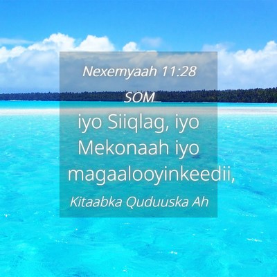 Picture 04 - Nexemyaah 11:28 SOM - iyo Siiqlag, iyo Mekonaah iyo - Bible Verse Picture