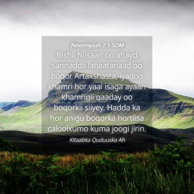 Picture 04 - Nexemyaah 2:1 SOM - Bishii Niisaan oo ahayd sannaddii labaatanaad oo - Bible Verse Picture