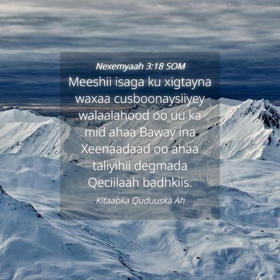 Picture 04 - Nexemyaah 3:18 SOM - Meeshii isaga ku xigtayna waxaa cusboonaysiiyey - Bible Verse Picture
