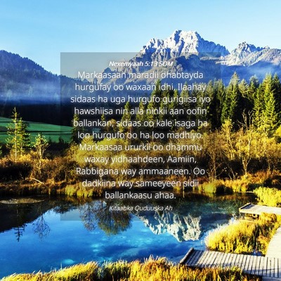 Picture 04 - Nexemyaah 5:13 SOM - Markaasaan maradii dhabtayda hurgufay oo waxaan - Bible Verse Picture