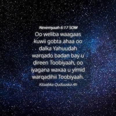 Picture 04 - Nexemyaah 6:17 SOM - Oo weliba waagaas kuwii gobta ahaa oo dalka - Bible Verse Picture