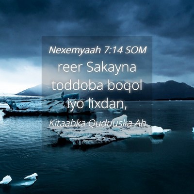 Picture 04 - Nexemyaah 7:14 SOM - reer Sakayna toddoba boqol iyo - Bible Verse Picture