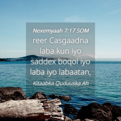 Picture 04 - Nexemyaah 7:17 SOM - reer Casgaadna laba kun iyo saddex boqol iyo laba - Bible Verse Picture