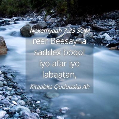 Picture 04 - Nexemyaah 7:23 SOM - reer Beesayna saddex boqol iyo afar iyo - Bible Verse Picture