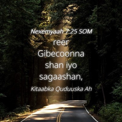 Picture 04 - Nexemyaah 7:25 SOM - reer Gibecoonna shan iyo - Bible Verse Picture