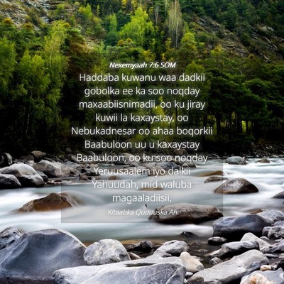 Picture 04 - Nexemyaah 7:6 SOM - Haddaba kuwanu waa dadkii gobolka ee ka soo - Bible Verse Picture