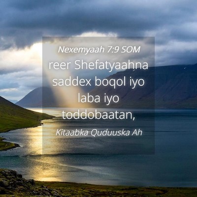 Picture 04 - Nexemyaah 7:9 SOM - reer Shefatyaahna saddex boqol iyo laba iyo - Bible Verse Picture
