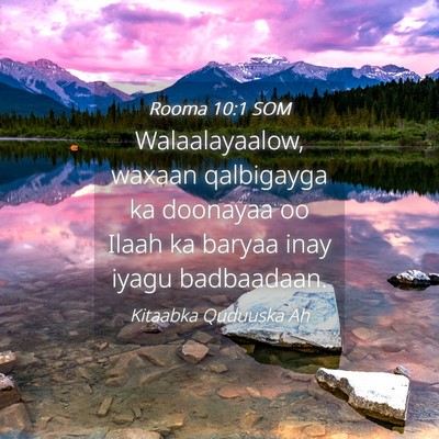 Picture 04 - Rooma 10:1 SOM - Walaalayaalow, waxaan qalbigayga ka doonayaa oo - Bible Verse Picture