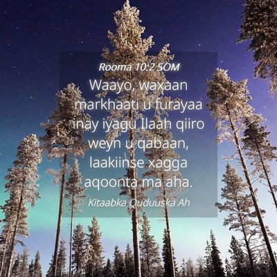 Picture 04 - Rooma 10:2 SOM - Waayo, waxaan markhaati u furayaa inay iyagu - Bible Verse Picture
