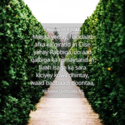 Picture 04 - Rooma 10:9 SOM - Maxaa yeelay, haddaad afka ka qiratid in Ciise - Bible Verse Picture