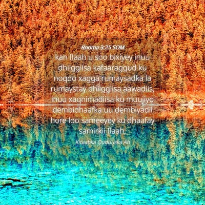Picture 04 - Rooma 3:25 SOM - kan Ilaah u soo bixiyey inuu dhiiggiisa - Bible Verse Picture