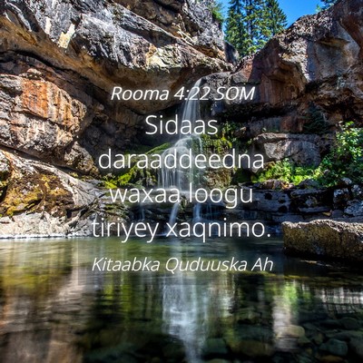 Picture 04 - Rooma 4:22 SOM - Sidaas daraaddeedna waxaa loogu tiriyey - Bible Verse Picture
