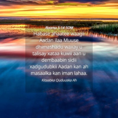 Picture 04 - Rooma 5:14 SOM - Habase ahaatee waagii Aadan ilaa Muuse dhimashadu - Bible Verse Picture