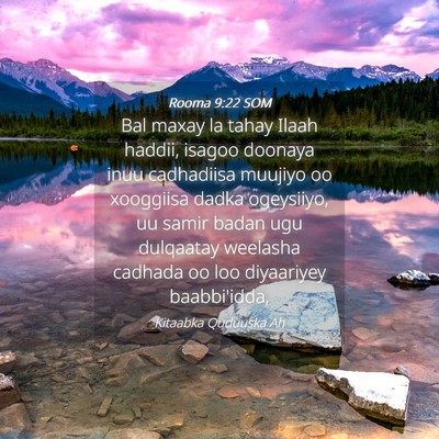 Picture 04 - Rooma 9:22 SOM - Bal maxay la tahay Ilaah haddii, isagoo doonaya - Bible Verse Picture