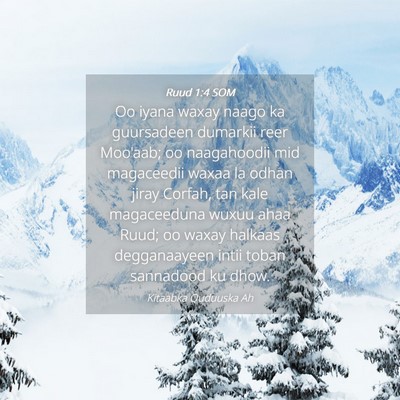 Picture 04 - Ruud 1:4 SOM - Oo iyana waxay naago ka guursadeen dumarkii reer - Bible Verse Picture