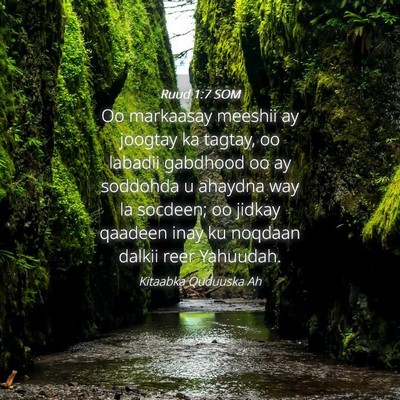 Picture 04 - Ruud 1:7 SOM - Oo markaasay meeshii ay joogtay ka tagtay, oo - Bible Verse Picture