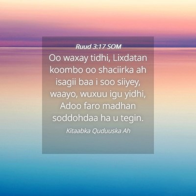 Picture 04 - Ruud 3:17 SOM - Oo waxay tidhi, Lixdatan koombo oo shaciirka ah - Bible Verse Picture