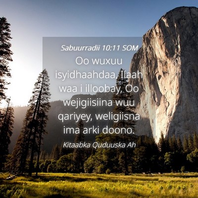 Picture 04 - Sabuurradii 10:11 SOM - Oo wuxuu isyidhaahdaa, Ilaah waa i illoobay, Oo - Bible Verse Picture