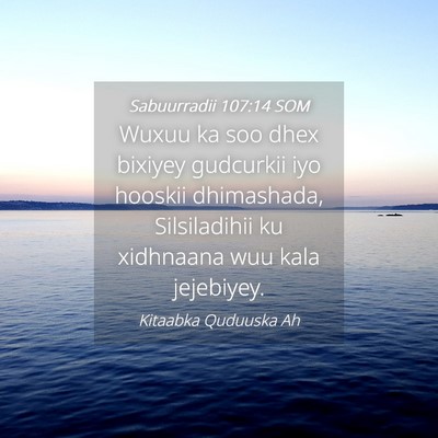 Picture 04 - Sabuurradii 107:14 SOM - Wuxuu ka soo dhex bixiyey gudcurkii iyo hooskii - Bible Verse Picture