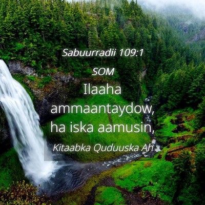 Picture 04 - Sabuurradii 109:1 SOM - Ilaaha ammaantaydow, ha iska - Bible Verse Picture