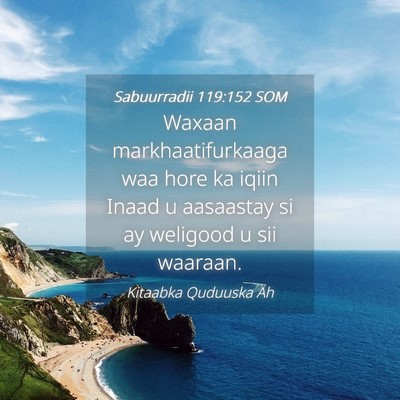 Picture 04 - Sabuurradii 119:152 SOM - Waxaan markhaatifurkaaga waa hore ka iqiin Inaad - Bible Verse Picture