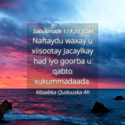 Picture 04 - Sabuurradii 119:20 SOM - Naftaydu waxay u xiisootay Jacaylkay had iyo - Bible Verse Picture