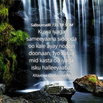 Picture 04 - Sabuurradii 135:18 SOM - Kuwa iyaga sameeyaana sidooda oo kale ayay noqon - Bible Verse Picture