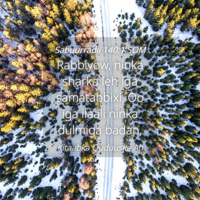Picture 04 - Sabuurradii 140:1 SOM - Rabbiyow, ninka sharka leh iga samatabbixi, Oo - Bible Verse Picture