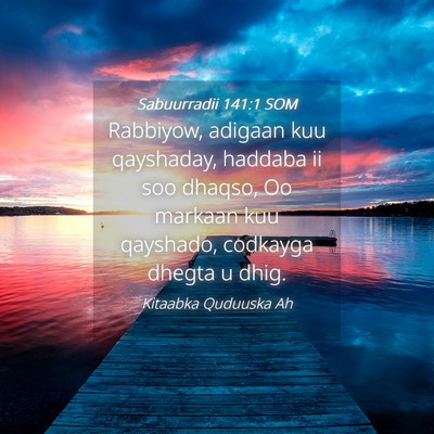Picture 04 - Sabuurradii 141:1 SOM - Rabbiyow, adigaan kuu qayshaday, haddaba ii soo - Bible Verse Picture